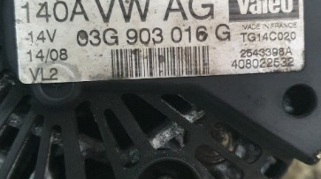 03G903016G Alternator Audi 2.0 TDI tip motor CME