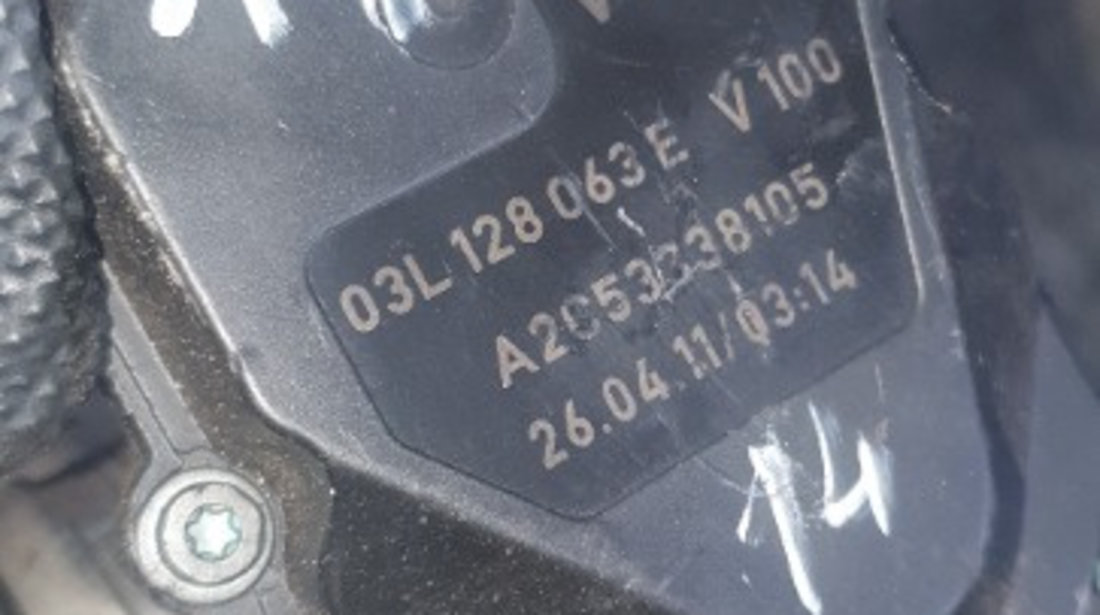 03L128063E Clapeta acceleratie Audi A3 (8P1) 2.0 TDI tip motor CFGB