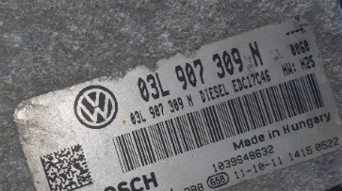 03L907309N ECU Calculator motor Volkswagen Sharan (7N) 2.0 TDI CFF