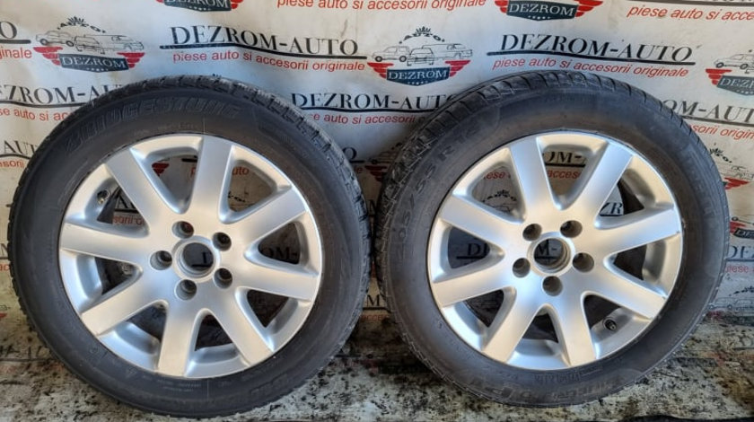 2 jante aliaj originale cu anvelope vara (205/55/R16) 6,5JX16H2 ET42 VW Golf 5 cod : 3C0601025F