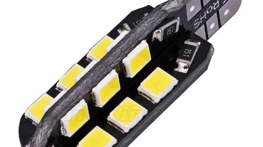 20 X Bec Auto Led T10 2835 Cu 24 SMD 5W Alb 12V CanBus JSUN01 ( Pret / 20 Buc ) 090221-16