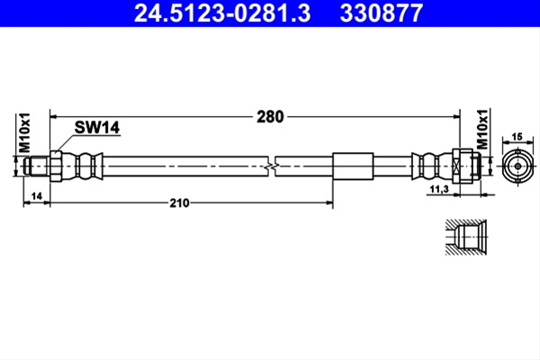 330877 Furtun Frana Ate Mercedes-Benz 24.5123-0281.3