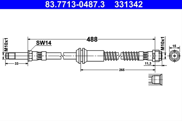 331342 Furtun Frana Ate Mercedes-Benz 83.7713-0487.3