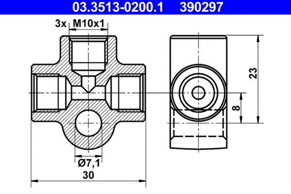 390297 Componenta Sistem Franare Ate Mercedes-Benz 03.3513-0200.1