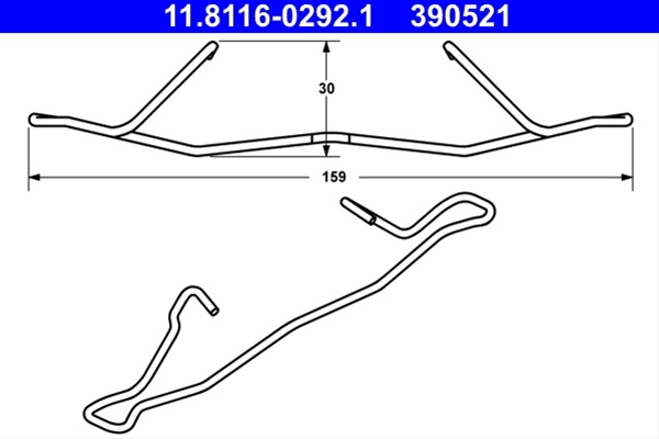 390521 Arc Etrier - Ate Saab 11.8116-0292.1