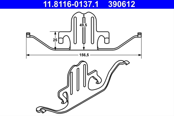 390612 Arc Etrier Ate Bmw 11.8116-0137.1