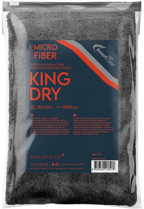 3D King Dry Prosop Microfibra Uscare Auto Fara Margini 1000 GSM 60X90 SMB357