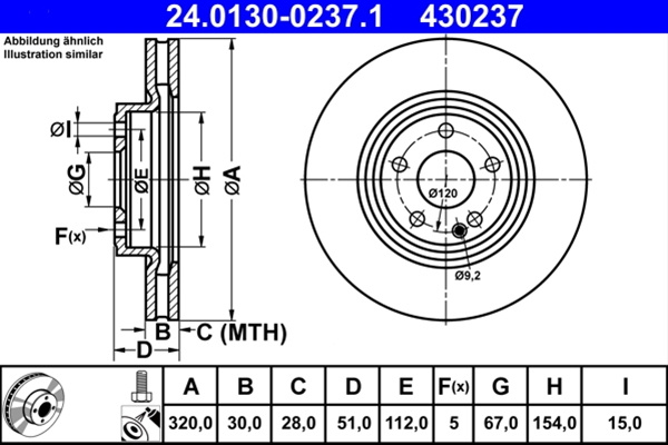 430237 Disc Frana Livrabil Numai Pereche Ate Mercedes-Benz 24.0130-0237.1