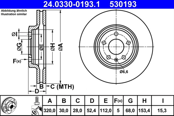 530193 Disc Frana Power Disc Livrabil Numai Perehce Ate Vag 24.0330-0193.1