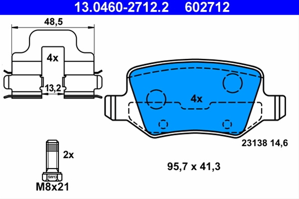 602712-set Placute Frana Ate Mercedes-Benz 13.0460-2712.2