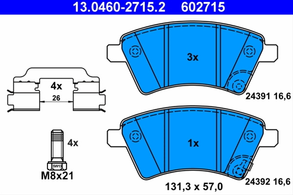 602715- Set Placute Frana Ate Suzuki 13.0460-2715.2