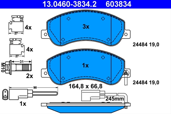 603834 - Set Placute Frana Ate Ford 13.0460-3834.2