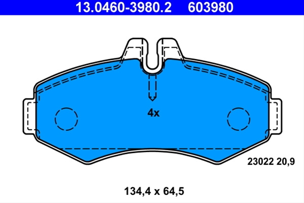 603980 Set Placute Frana - Ate Mercedes-Benz 13.0460-3980.2