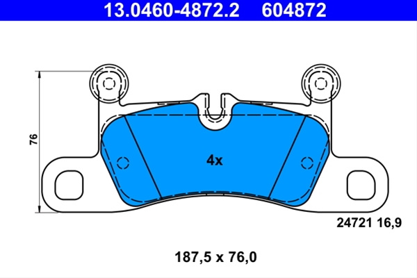 604872 Set Placute Frana Ate Vag 13.0460-4872.2