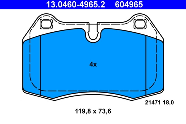 604965 Set Placute Frana Ate Bmw 13.0460-4965.2