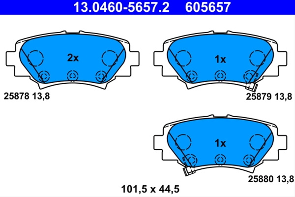 605657 Set Placute Frana - Ate Mazda 13.0460-5657.2