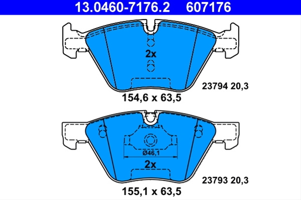 607176 Set Placute Frana - Ate Bmw 13.0460-7176.2