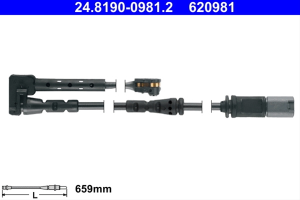 620981 Senzor Uzura Placute Frana - Ate Mini 24.8190-0981.2