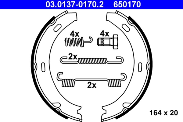 650170 Set Saboti Frana Ate Mercedes-Benz 03.0137-0170.2