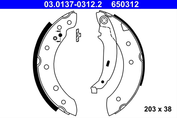 650312 Set Saboti Frana - Ate Citroën 03.0137-0312.2