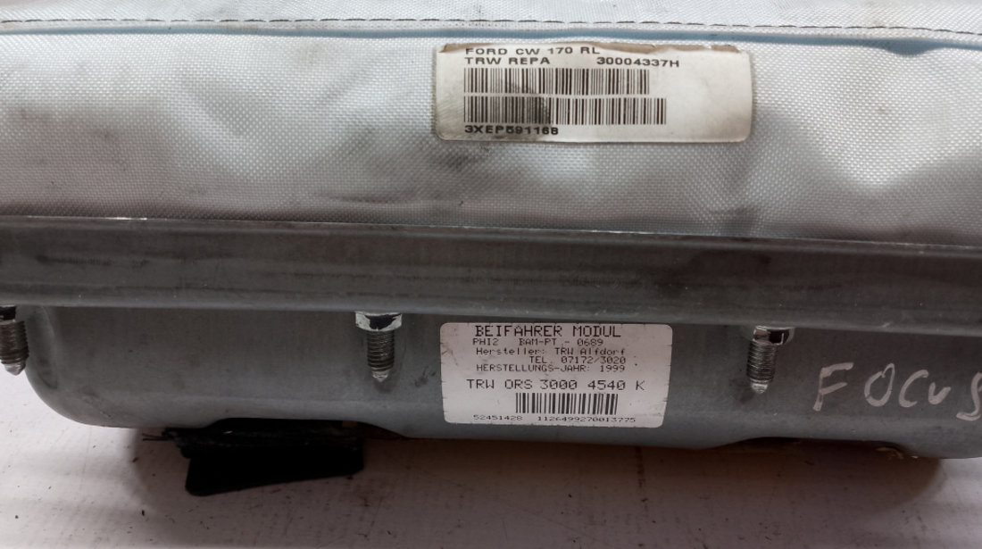 Airbag pasager Ford Focus 2000, 30004337H