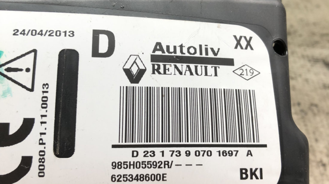 Airbag scaun dreapta fata Renault Captur 2013, 985H05592R