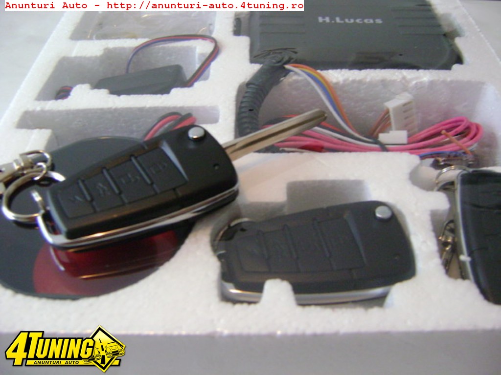 Alarma auto H Lucas KB28 cu 2 telecomenzi cheie briceag tip Audi Q7 #96881