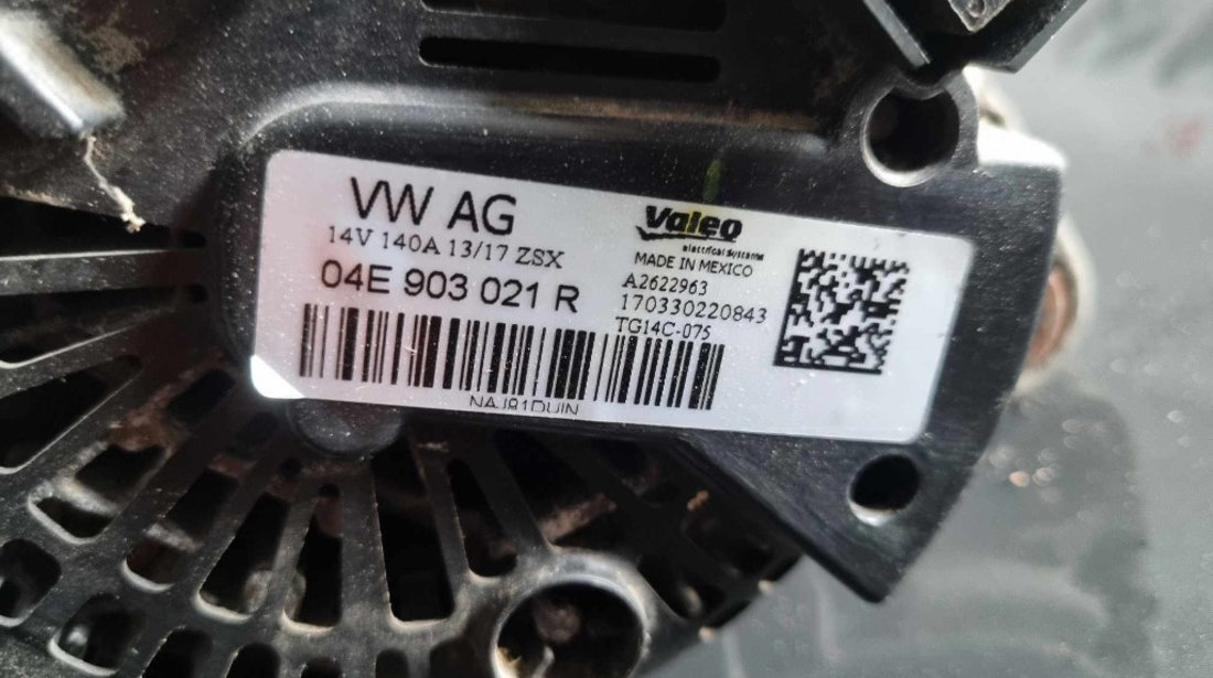 Alternator 04E903021R / TG14C075 VW Jetta Mk6 1.4 TSI CZTA 150 cai