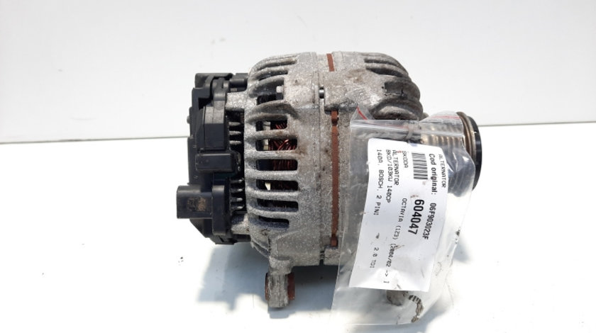 Alternator 140A, Bosch, cod 06F903023F, Skoda Octavia 2 (1Z3) 2.0 TDI, BKD (pr:110747)