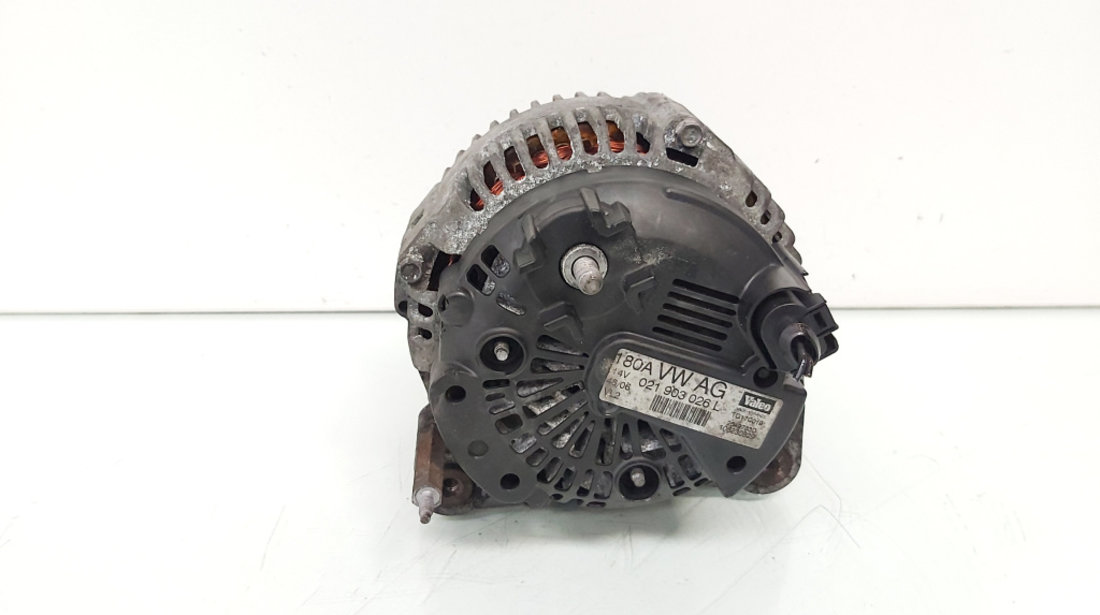 Alternator, 180A, Valeo, cod 021903026L, Vw Passat Variant (3C5), 2.0 TDI, BKP (idi:658518)