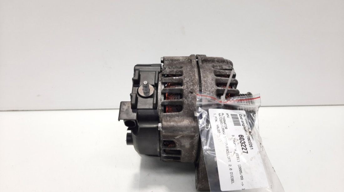 Alternator 180A Valeo, cod 7802261, Bmw 3 (E90), 2.0 diesel, N47D20A (idi:603227)