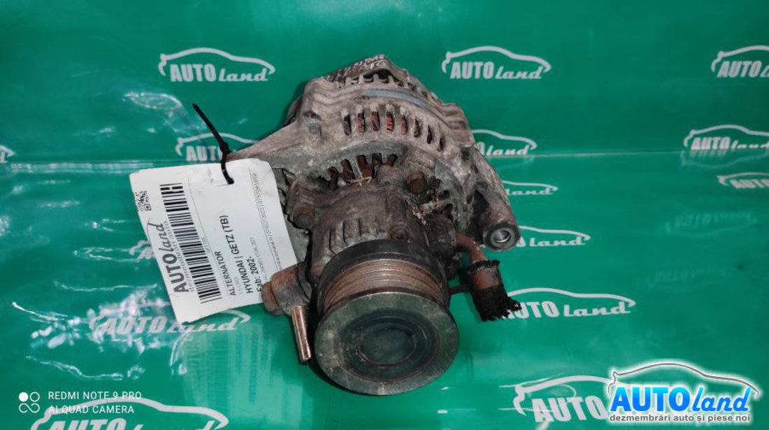 Alternator 3730027601 1.5 CRDI Hyundai GETZ TB 2002