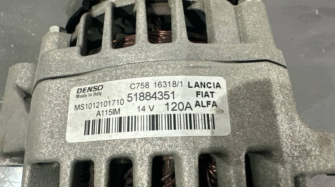 Alternator 51884351 Fiat 500X (334) 1.6 D Multijet 120 cai