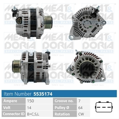 Alternator Meat&doria Meat & Doria Nissan 5535174