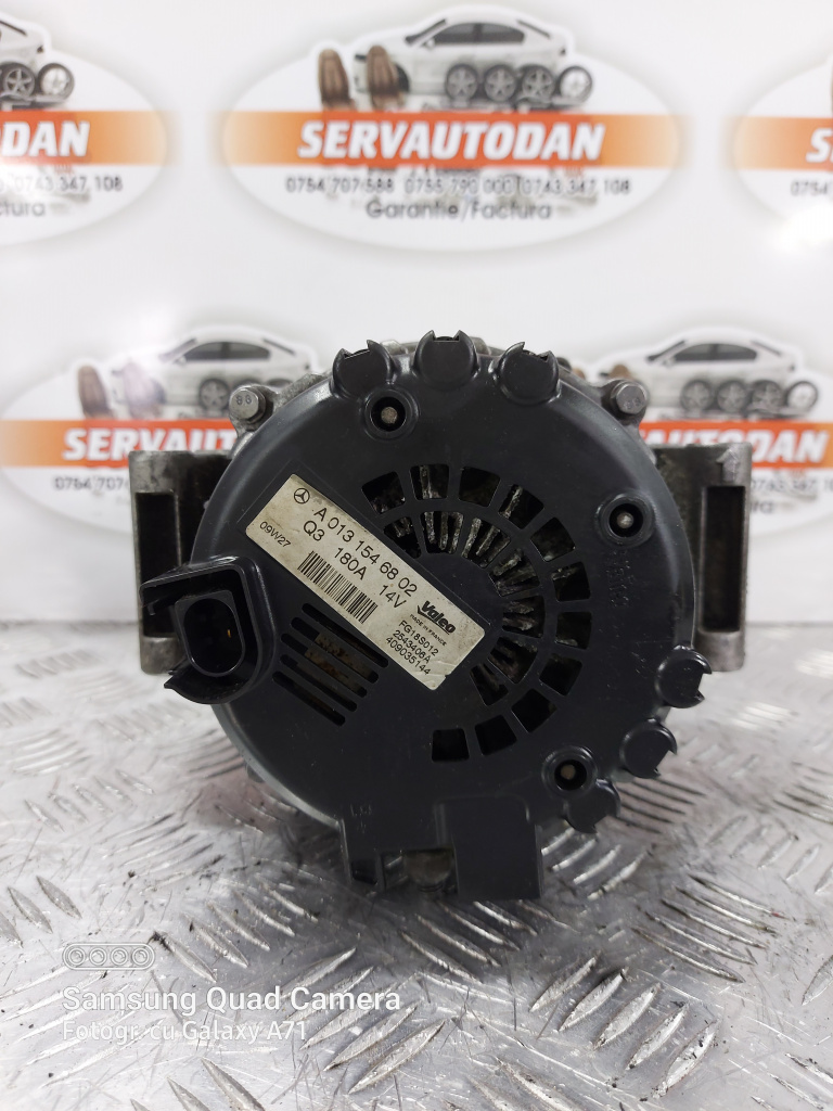 Alternator Mercedes-Benz E Class W212 2.2 Motorina 2012, A0131546802 / 180AMP