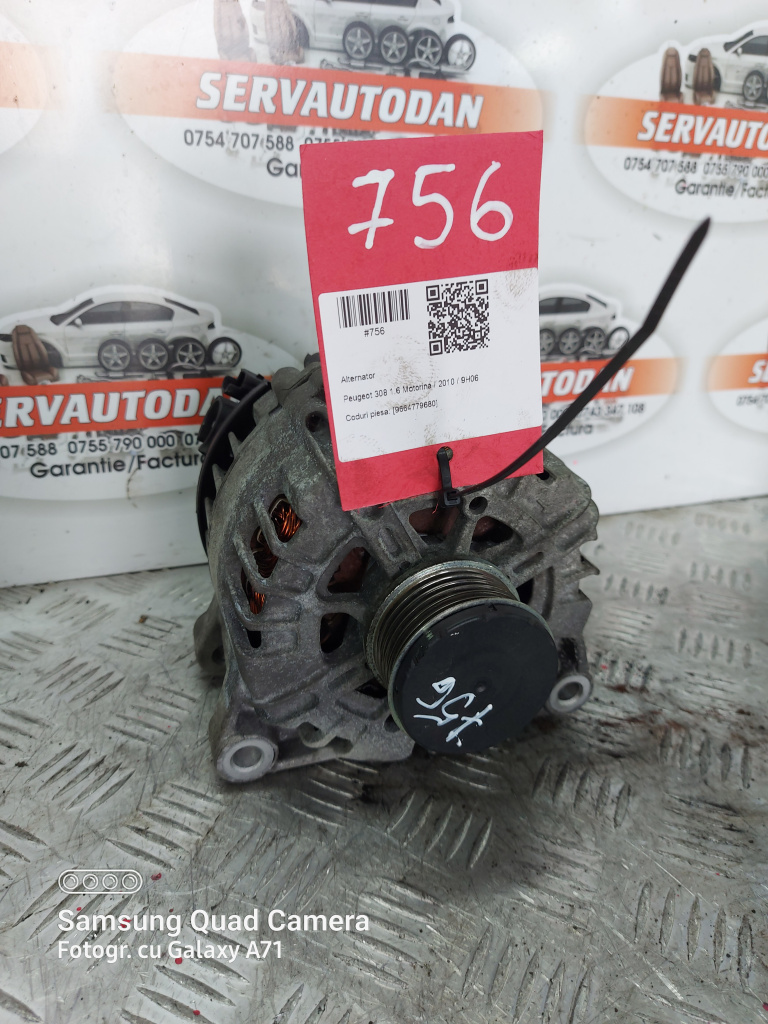 Alternator Peugeot 308 1.6 Motorina 2010, 9664779680