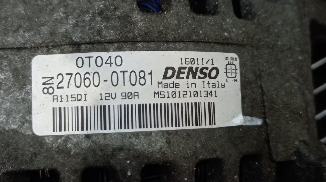 ALTERNATOR TOYOTA AURIS AURIS 1.6 INJ 16V - (2010 2012)