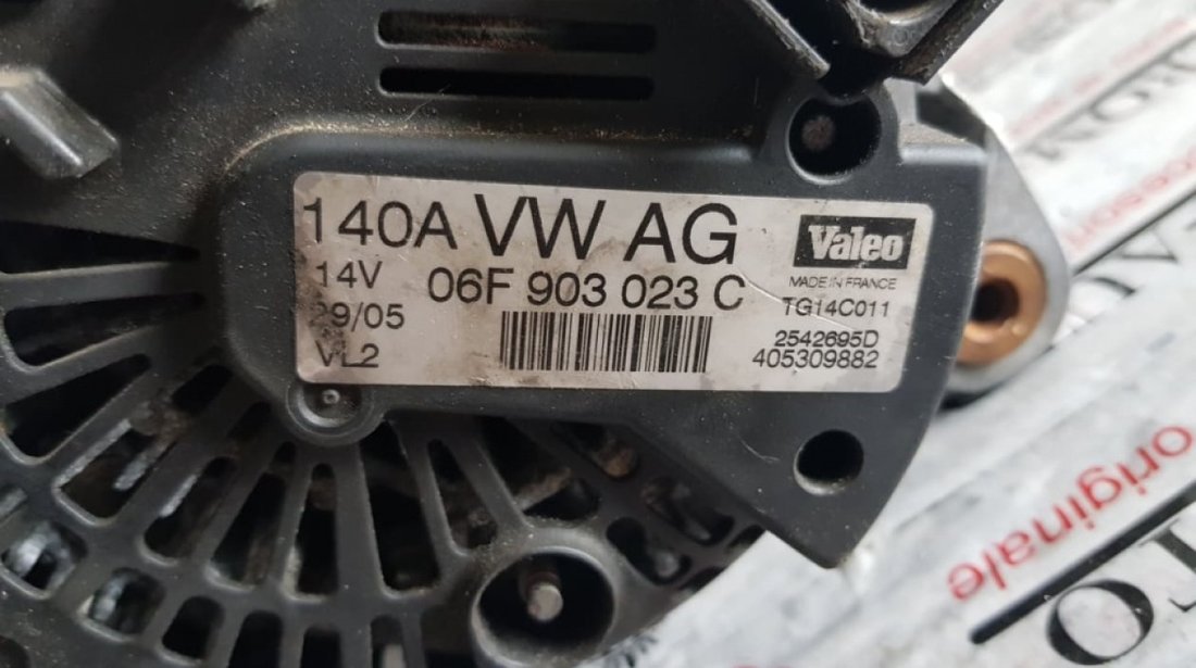 Alternator Valeo original 140A Audi TT 8J 3.2V6 Quattro 250cp 06f903023c