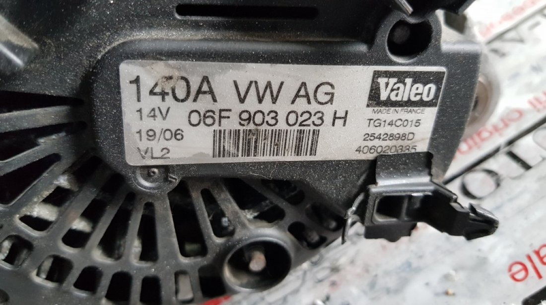 Alternator Valeo original 140A Skoda Roomster 1.6TDi 90 / 105cp 06f903023h