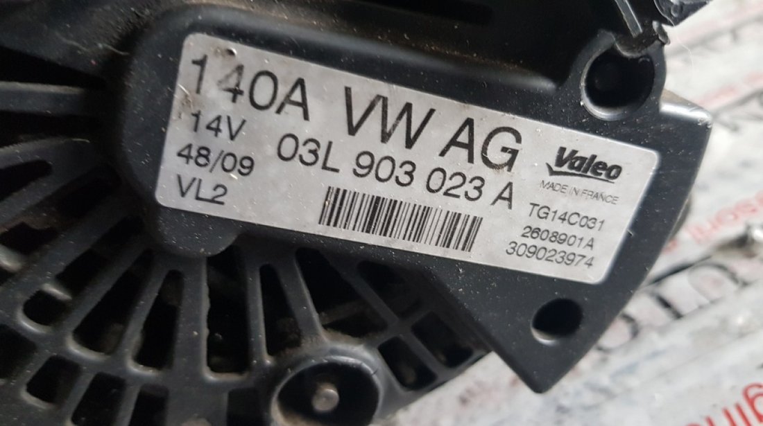 Alternator Valeo original 140A Skoda Roomster 1.6TDi 90/105cp 03L903023A