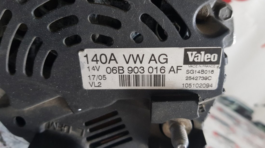 Alternator Valeo original 140A Skoda Superb 2 2.0TSi 200cp 06B903016AF