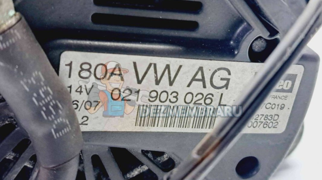 Alternator Volkswagen Passat B6 (3C2) [Fabr 2005-2010] 021903026L 2.0 TDI BKP 103KW 140CP