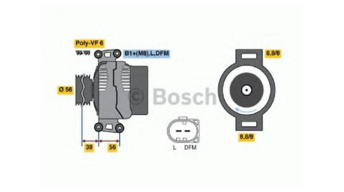 Alternator Volkswagen VW EOS (1F7, 1F8) 2006-2016 #2 0124525009