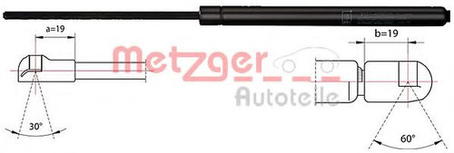 Amortizor capota BMW Seria 3 Cabriolet (E93) (2006 - 2013) METZGER 2110414 piesa NOUA