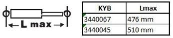 Amortizor puntea spate (3440045 KYB) FORD