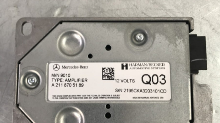 Amplificator audio Mercedes-Benz GL 350 CDI 4MATIC 2012, X164 sedan 2012 (A2118705189)