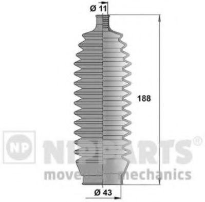 Ansamblu burduf, directie MITSUBISHI LANCER VI (CJ-CP) (1995 - 2003) NIPPARTS J2855000 piesa NOUA