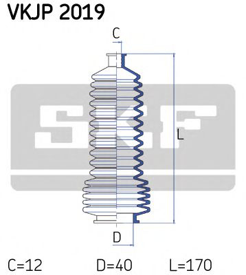 Ansamblu burduf, directie RENAULT MEGANE I Break (KA0/1) (1999 - 2003) SKF VKJP 2019 piesa NOUA