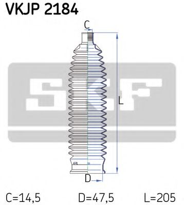 Ansamblu burduf, directie SKODA FABIA I Combi (6Y5) (2000 - 2007) SKF VKJP 2184 piesa NOUA