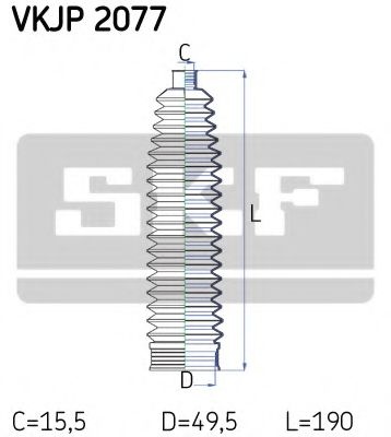 Ansamblu burduf, directie VW GOLF PLUS (5M1, 521) (2005 - 2013) SKF VKJP 2077 piesa NOUA